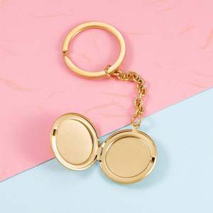 Customized Vintage <b>Key</b> <b>Chain</b> Stainless Steel Pocket Gold Plating Laser Engraved Logo for Remembering Friends - Product Image 3