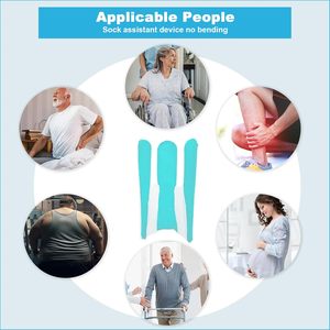 Seniors Sock Aid <strong>Device</strong> Anti-Slip <strong>Handle</strong> Putting-On Sock Helper Aide <strong>Tool</strong> for Disabled No Bending Required Exercise Equipment - Product Image 5