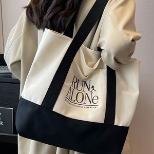 Nuevo bolso de hombro de lona impreso de gran capacidad, venta al por mayor, bolso de compras de mano para estudiantes universitarios - Product Image 5