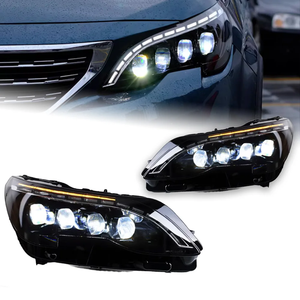 2 Fari Anteriori per <span class=keywords><strong>Peugeot</strong></span> <span class=keywords><strong>3008</strong></span> 5008, Fari LED 2017-2020, Luci Diurne, Indicatori di Direzione, Abbaglianti, Occhio d'Angelo, Proiettore per 4008 5008 - Product Image 2
