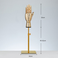 Mannequin de main flexible en chrome or et argent pour vitrine de mode, sac à main, bijoux, unisexe, pour modèle de bracelet