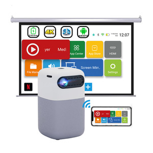 OEM Alincoo S10 Black DLP Android 9,0 Projeksiyon 3D 4K Video Mini proyector portátil con batería recargable para exteriores - Product Image 6