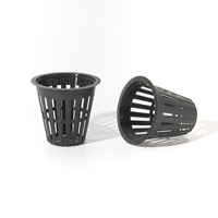 Ramah lingkungan 2-Inch Pot jaring plastik hitam berkebun Rumah Hidroponik keranjang jala lantai Pot bunga & penanam untuk menanam