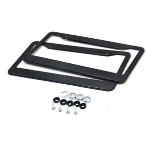 Marco de Matrícula de Aleación de Aluminio Negro, Distancia entre Orificios de 175 mm, Estilo de Abrazadera, Uso General para Automóviles - Product Image 2