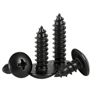 Tornillos Autorroscantes Phillips de Cabeza Plana Negros Jinhongying, M3 M4 M5 M6, Acero al Carbono Grado 4.8, para Uso en Construcción - Product Image 1