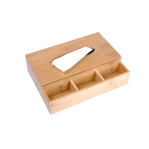 Wooden Tissue Box Holder For Women Makeup Rectangular Desk