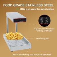 Promo Panas Pemanas Makanan Komersial 950W untuk Meja, Stainless Steel, Listrik, untuk Menyajikan Kentang Goreng dan Camilan Lainnya, Hemat Energi