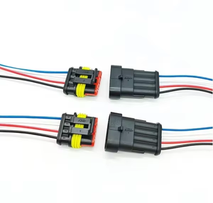 4Pin Araba Su Geçirmez Erkek Dişi Amp Konnektör Teli Oto Otomotiv Elektrik Konnektörü Oto Kablo Demeti - Product Image 1