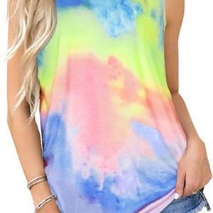 Women's Lightweight 100% Cotton Polyester Tank <b>Top</b> Summer Sleeveless Breathable Anti-Pilling Knitted Fabric Casual Style - Product Image 2