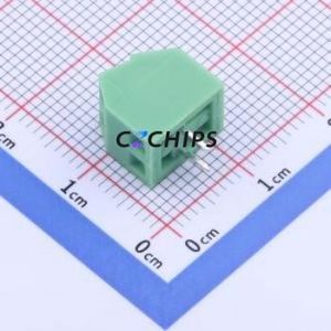 KF127S-3.5-2P Screw Terminal Block Through hole Component (THT),P=3.5mm Connector 1x2P 3.5mm Green Through Hole - Product Image 1