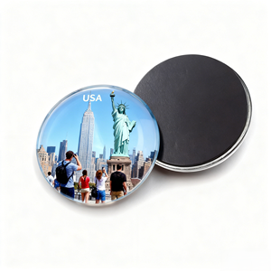 Personalized 3D Photo Dome Refrigerator Bulk Order for Promotional Travel Gifts Glass <b>Fridge</b> Magnet - Product Image 6