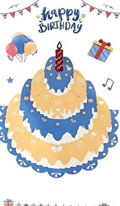 <span class=keywords><strong>Carte</strong></span> de vœux pliante 3D personnalisée avec motif de gâteau, papillon, invitation d'<span class=keywords><strong>anniversaire</strong></span>, <span class=keywords><strong>carte</strong></span> de célébration, impression numérique blanche - Product Image 6