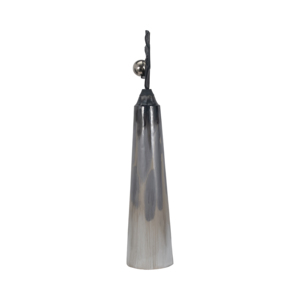 Vaso da terra alto in vetro, moderno e decorativo, per centrotavola da soggiorno, elegante complemento d'arredo. - Product Image 3