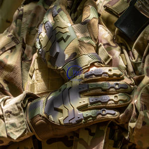 Gants tactiques à doigts rigides en camouflage noir pour la chasse en plein air, le paintball, le travail, la moto, l'escalade, pour hommes, vente en gros - Product Image 3
