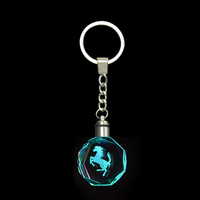 Porte-clés en cristal K9 vierge Pujiang en gros avec LED, gravure laser 3D personnalisée, cadeau promotionnel, porte-clés cheval en cristal