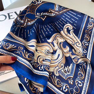 70*70cm sciarpa per capelli in raso di seta personalizzata <span class=keywords><strong>fazzoletto</strong></span> <span class=keywords><strong>da</strong></span> donna stampato Bandana a <span class=keywords><strong>testa</strong></span> quadrata femminile marmitta per collo piccolo hijab lady girl - Product Image 3