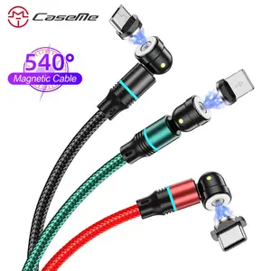 Kabel Data Ponsel 3 Colokan 3 Dalam 1, Kabel Usb Mikro Tipe C Pengisian Cepat Magnetik untuk Samsung Android IOS