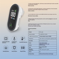 Détecteur intelligent 3-en-1 de monoxyde de carbone, température et humidité avec écran IPS pour cuisine, garage, hôtel – Alarme de détection de gaz combustible