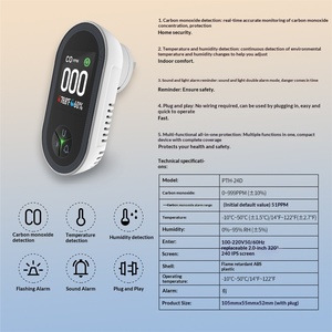 3-in-1 Smart Home Carbon Monoxide Temperature Humidity Sensor IPS for Kitchen <strong>Garage</strong> Hotel Combustible Gas Detection <strong>Alarm</strong> - Product Image 6
