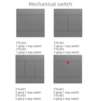 Interrupteurs muraux standard britanniques pour plaques PC, 1 ou 2 voies, 1/2/3/4 gangs, bouton-poussoir, 250V, Smart Life, design moderne, installation facile