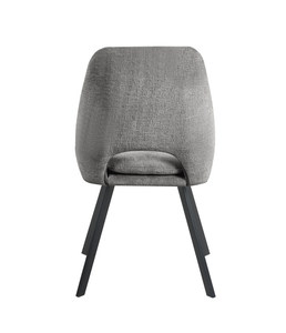 Sedia da pranzo in tessuto verde nordico con gambe in metallo moderne, schienale cavo e cuscino, poltrona imbottita per <span class=keywords><strong>cucina</strong></span> e caffè - Product Image 4