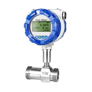 ابواب Ip67 2 نوع رقمي مقياس التدفق الغاز السائل والوقود والمياه الالكترونية rs485 تدفق مقياس التوربين