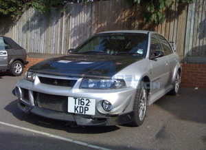 Para Mitsubishi Evolution EVO6 CP9A 1999-2001, Alerón Delantero Extremo de 3 Piezas, Kits de Carrocería de Fibra de Carbono - Product Image 2