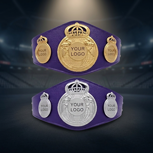 Custom Purple Boxing Championship <b>Belt</b> Gold Silver Plating for MMA Judo Grappling Taekwondo Unisex Breathable Personalized Logo - Product Image 2