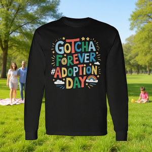 Camiseta de manga larga Gotcha Forever Adoption Day, regalo para padres adoptivos - Product Image 3