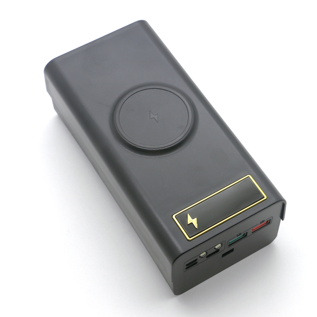 21 Packs 18650 Power Bank case (without Battery) with Wireless Charging Output 15W LCD Display Easily Transportation