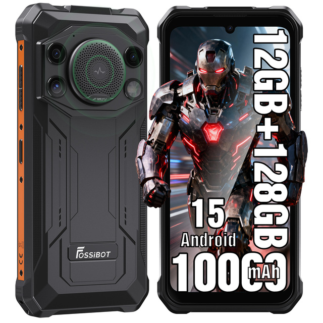 FOSSiBOT F110L Rugged Phone 10000mAh Battery 18W Fast Charging 50MP Camera High Brightness Light IP68 Waterproof for Harsh Site