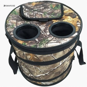 Enfriador de 24 latas personalizado, Enfriador de barril plegable, enfriador circular plegable, OEM, bolsa de almuerzo de camuflaje para Picnic, Camping - Product Image 3