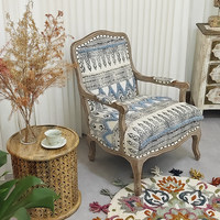 Fauteuil individuel en bois massif de style américain, fabriqué en Chine, célèbre sur internet, pour salon et bureau, mobilier de maison en tissu de designer
