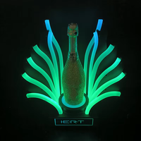 Présentoir de Bouteille de Vin en Acrylique et Cristal LED Rechargeable de Luxe VIP avec Logo Personnalisé pour Boîte de Nuit et Bar