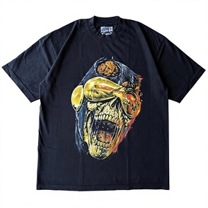 Oversized Black Short Sleeve <strong>T</strong> <strong>Shirt</strong> Custom <strong>Marvel</strong> Zombie Cyclops Pattern, 300g Knit Breathable Fabric Retro Comic Graphic - Product Image 4