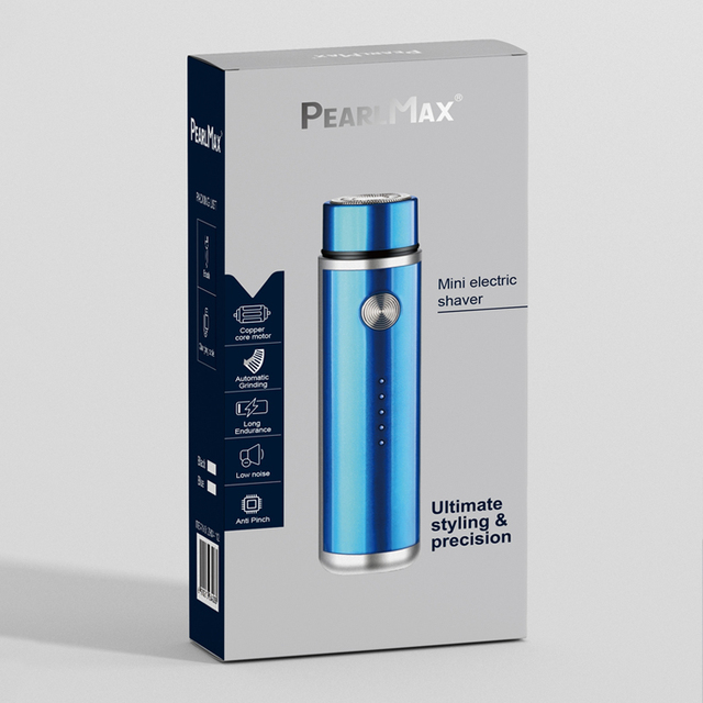 Pearl Max Mini Portable Electric Shaver  Double Use Fast Charging Pocket Razor Beard Trimmer Shaving Machine
