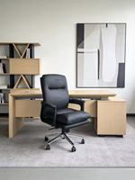 Meubles de bureau de luxe multifonctionnels, chaise de bureau exécutive, chaise de bureau pivotante en cuir, bureau