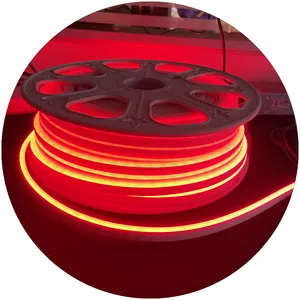 Rolo de silicone puro de 5m 50m, dc12v rgb 6mm 8mm led neon luz para personalizar sinal