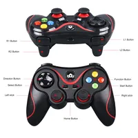 Manette de jeu sans fil V8 2.4G, manette de jeu avec joystick, double vibration, compatible avec Android/iOS/PC/PS3/Switch/téléphone mobile