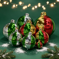 Décorations de Noël gonflables publicitaires : cloches et boules miroir chromées réfléchissantes pour centres commerciaux – Vert, Or, Rouge, Argent