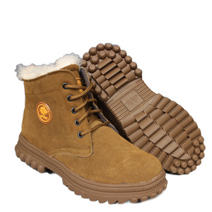 <b>Men</b> Snow Boots Thick Wool Lined Winter Warm Mid <b>Heel</b> Front Laces Solid Color - Product Image 4