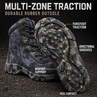 Bottes tactiques imperméables montantes pour hommes, chaussures de randonnée et d'entraînement d'extérieur, chaussures de sécurité robustes professionnelles, vente en gros
