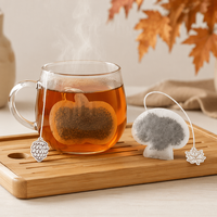 Assortiment de Sachets de Thé Façonnés Artisanalement 30 pièces Formes Naturelles PLA Biodégradable Sans Plastique Vente en Gros Personnalisé Usine Marque Privée OEM ODM