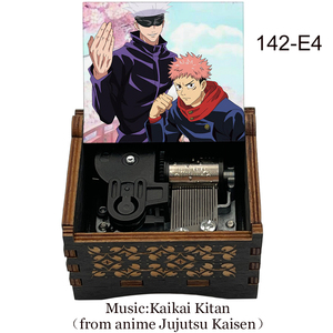 Boîte à musique en bois Sankyo Mechanism Wood Kaikai <span class=keywords><strong>Kitan</strong></span>, noire, premium, 18 notes, Jujutsu Kaisen, à remonter - Product Image 4