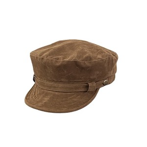 Gorro de pintor de ante camel para mujer, gorra de terciopelo para primavera y otoño, sombrero de moda que estiliza el rostro - Product Image 5
