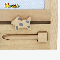 Planche à gribouiller pour enfants, planche à dessin magique en bois avec timbres W12B215