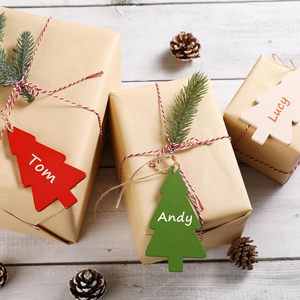 12 Pezzi Etichette in Legno Non Finite Personalizzabili a Forma di Albero di Natale, Targhette Pendenti a Forma di Albero <span class=keywords><strong>per</strong></span> Decorazioni Natalizie - Product Image 2