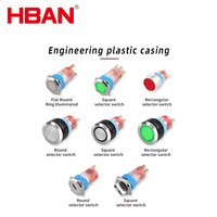 HBAN, bouton-poussoir 22mm acier inoxydable étanche IP67, 1NO 1NC, UL CE CCC RoHS, pour panneaux de commande industriels