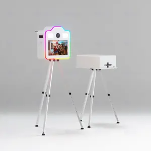 Feestartikelen Machine Photobooth 15.6 Inch Lcd Touchscreen Digitale Selfie Kiosk Open Lucht Fotocabine Shell Metalen Behuizing