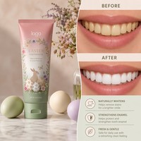 Crème dentaire à base de plantes blanchissante, antibactérienne, anti-caries, emballage jetable, nettoyage en profondeur, design portable, utilisation domestique